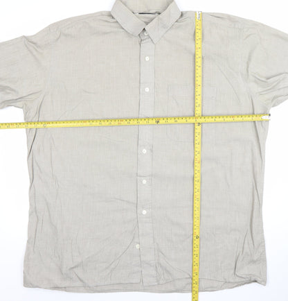 Pierre Cardin Men's Beige Long Sleeve Classic Fit Cotton Shirt 17in