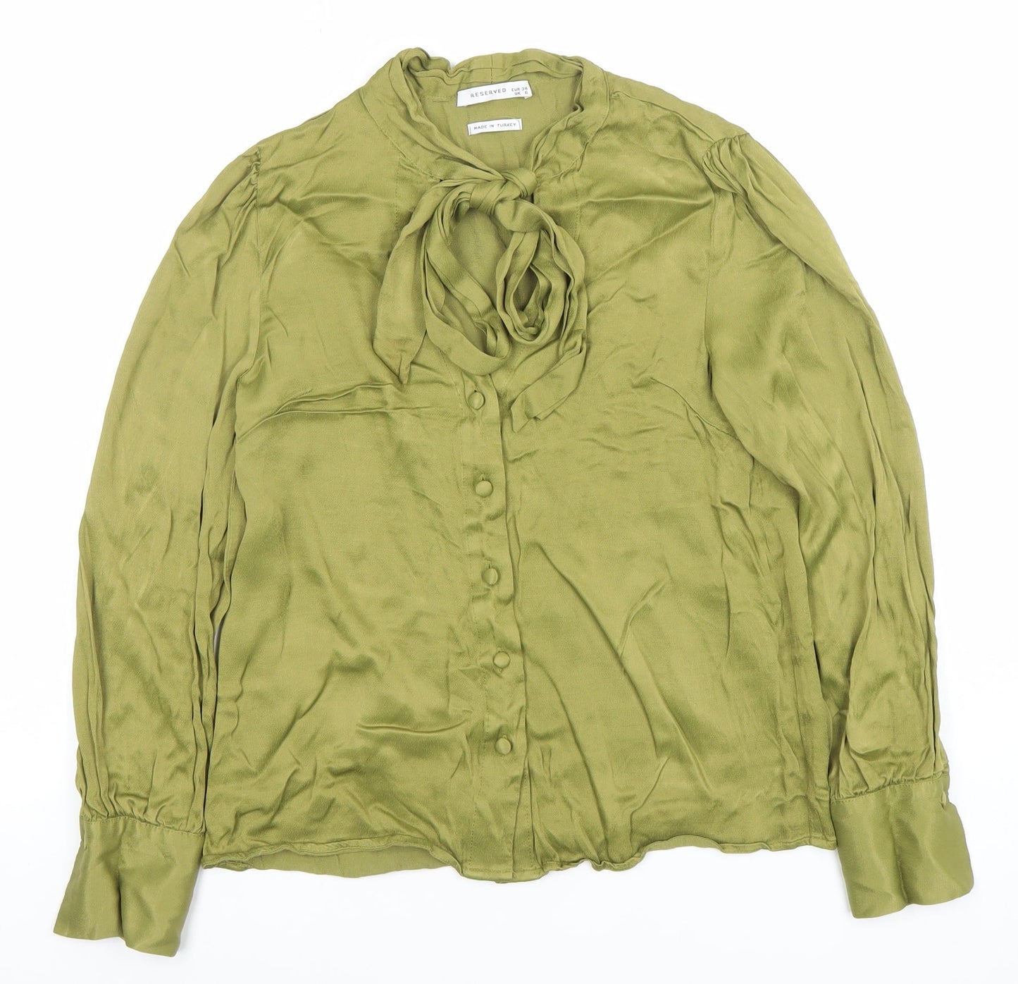 Womens UK Size 6 RESERVED Green Basic Blouse