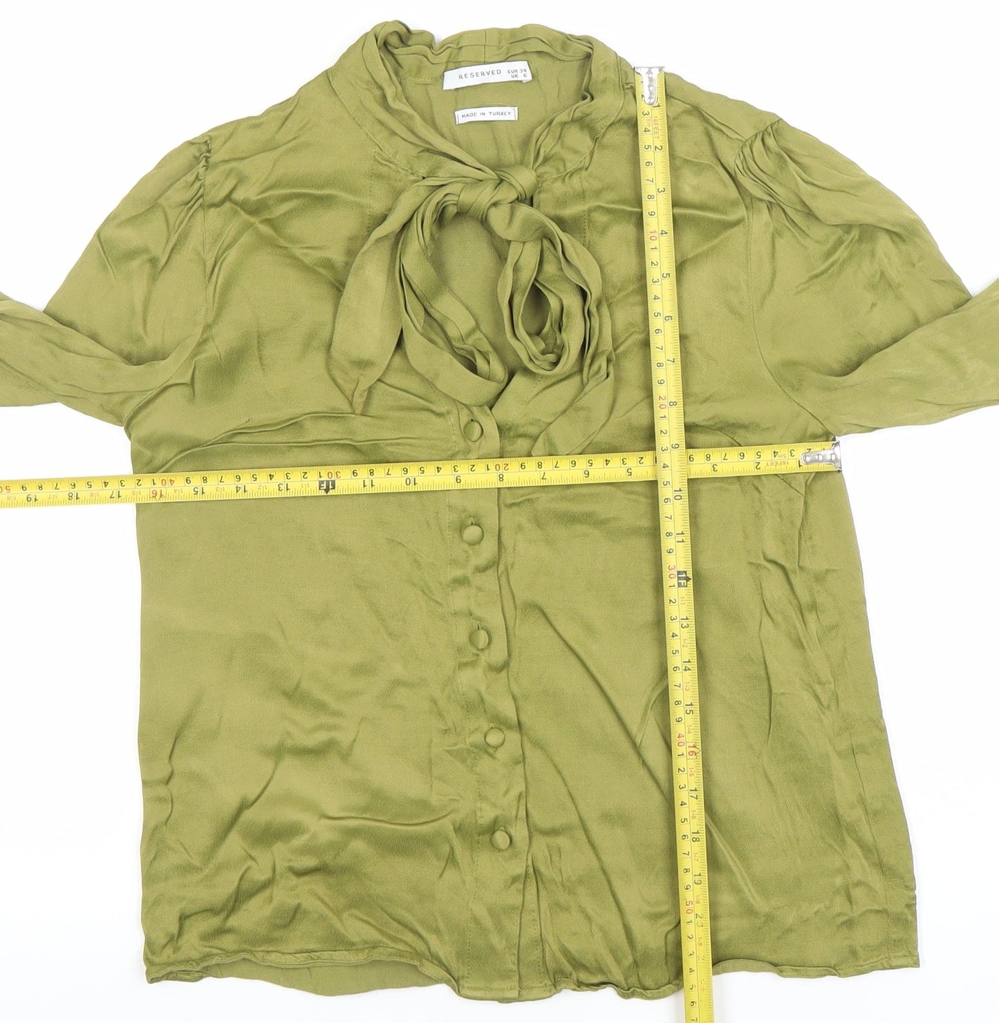 Womens UK Size 6 RESERVED Green Basic Blouse