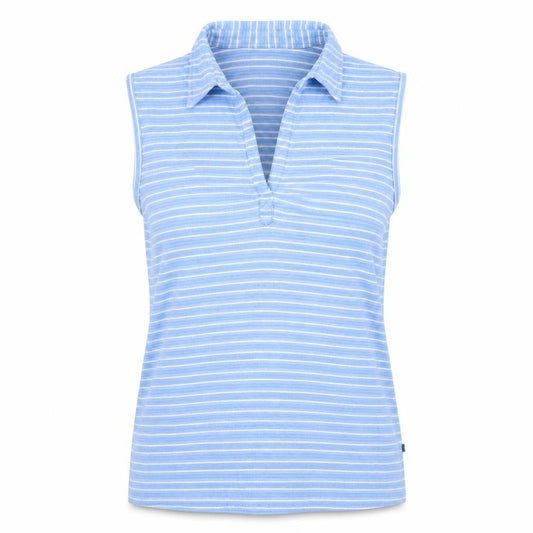 Womens UK Size XL Columbia Blue Basic Polo
