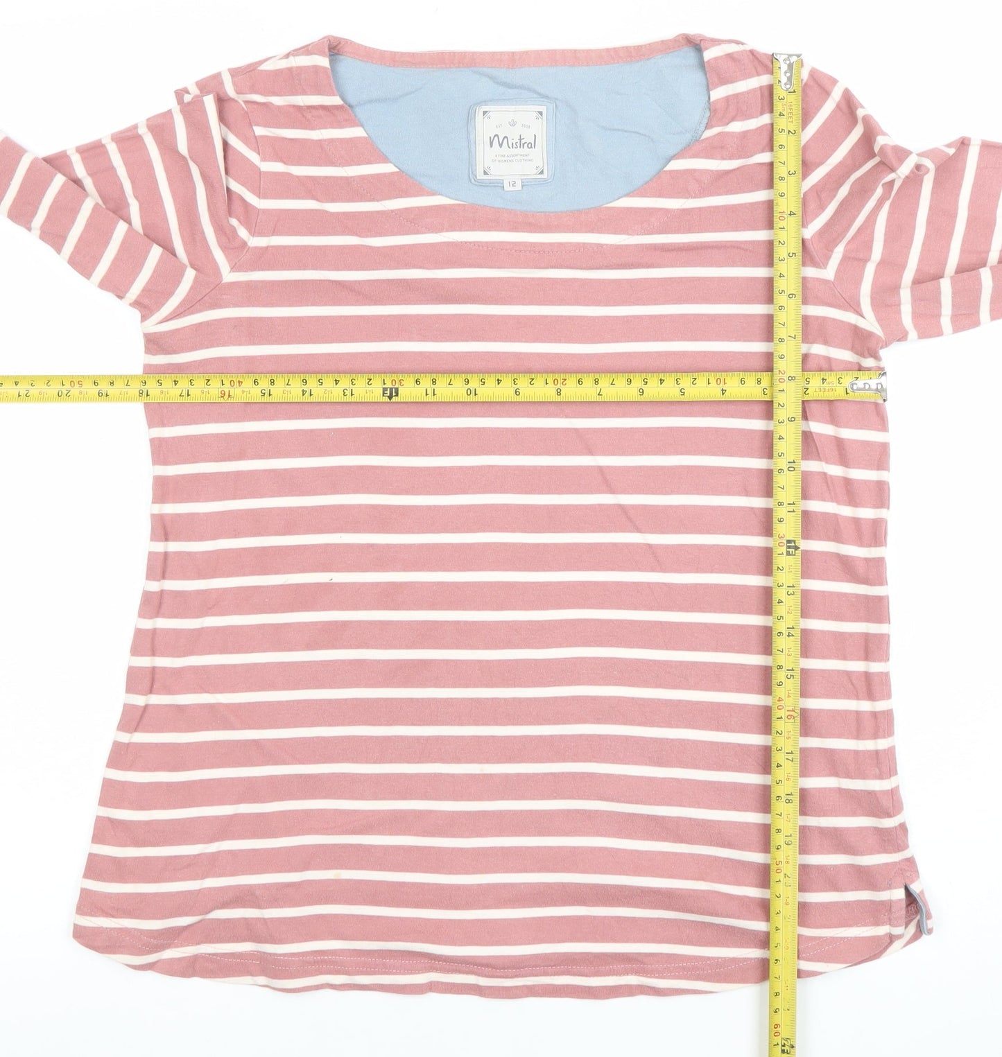 Womens UK Size 12 Mistral Pink Basic T-Shirt