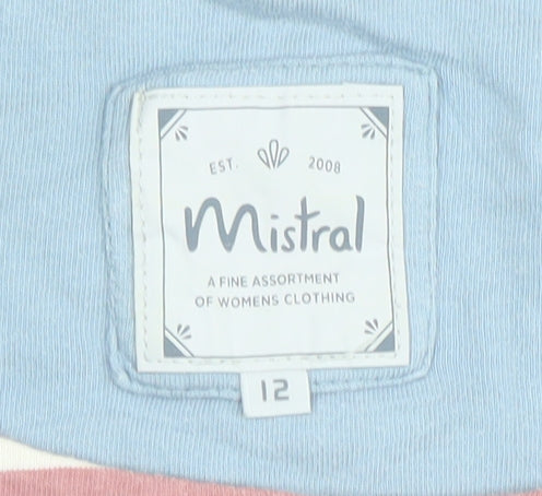 Womens UK Size 12 Mistral Pink Basic T-Shirt