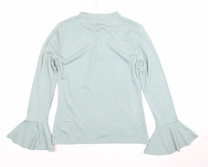 Womens UK Size L Lulumary Green Tunic Blouse