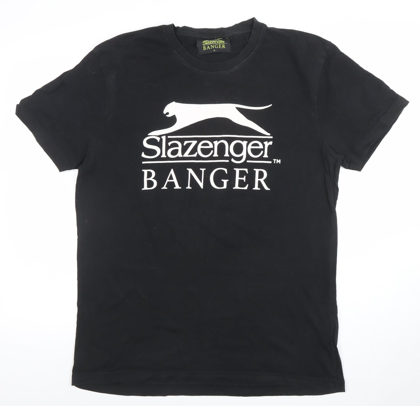 Slazenger Banger Men's Black L Graphic Sports T-Shirt