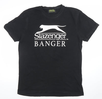 Slazenger Banger Men's Black L Graphic Sports T-Shirt