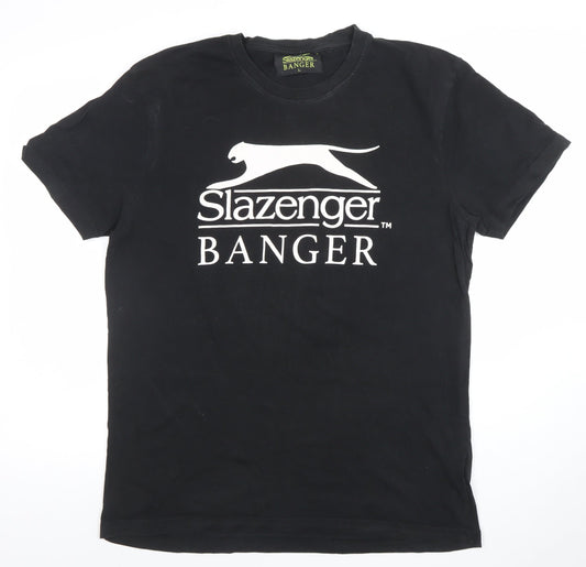 Slazenger Banger Men's Black L Graphic Sports T-Shirt