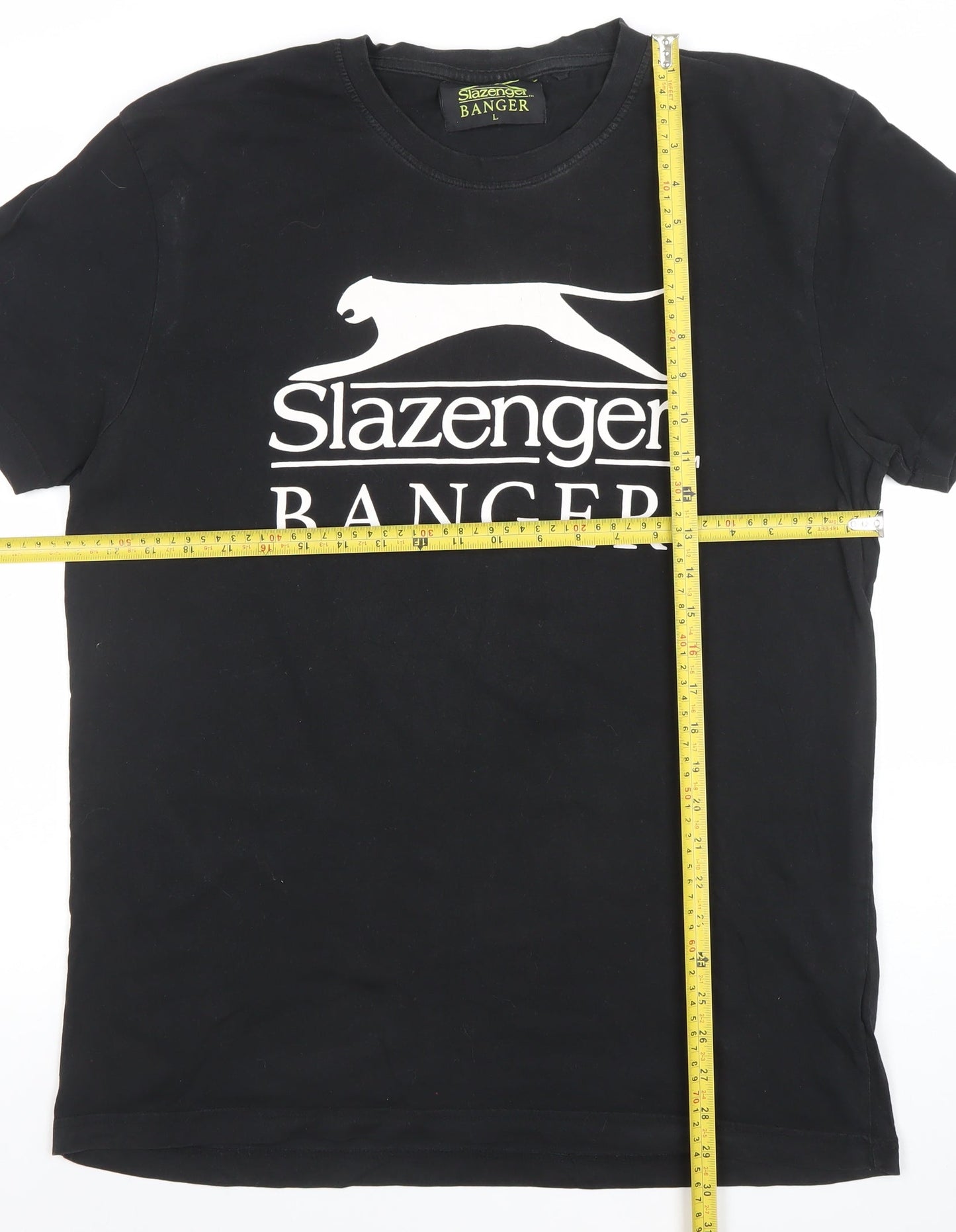 Slazenger Banger Men's Black L Graphic Sports T-Shirt