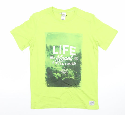 Boys UK Size 14 Years DECATHLON Green Basic T-Shirt