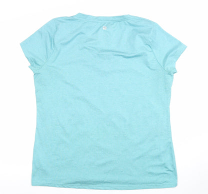 Mountain Warehouse Womens Blue V-Neck Quick Dry Active T-Shirt Size 18