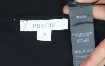 Precis Women’s Black Embroidered Scoop Neck Short Sleeve T-Shirt M