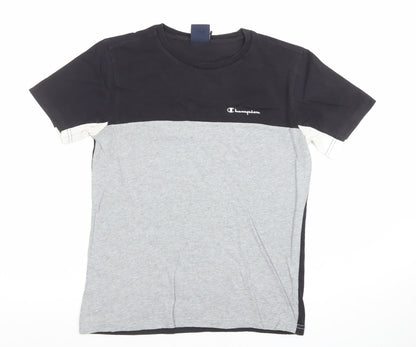 Boys UK Size L Champion Black Basic T-Shirt