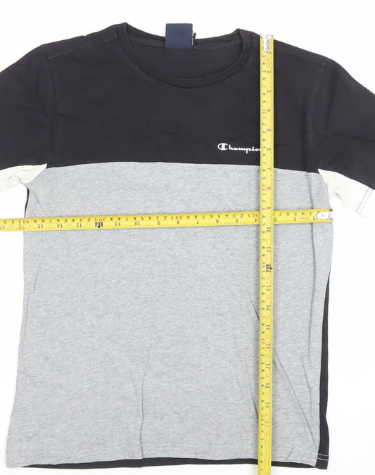Boys UK Size L Champion Black Basic T-Shirt
