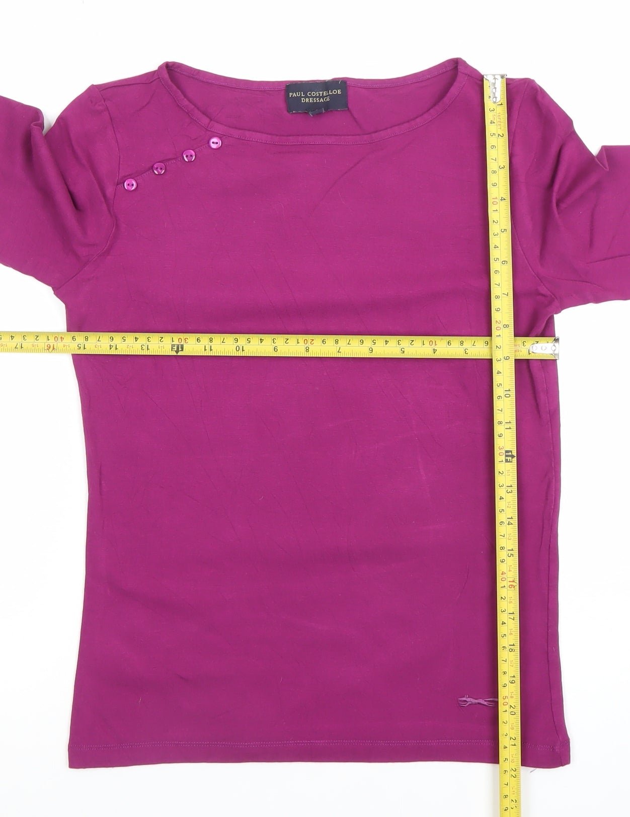 Womens UK Size S Paul Costelloe Purple Basic T-Shirt