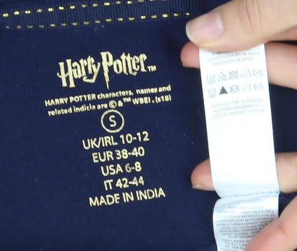 Harry Potter Womens Blue Glitter Hogwarts Nightshirt Size 10-12