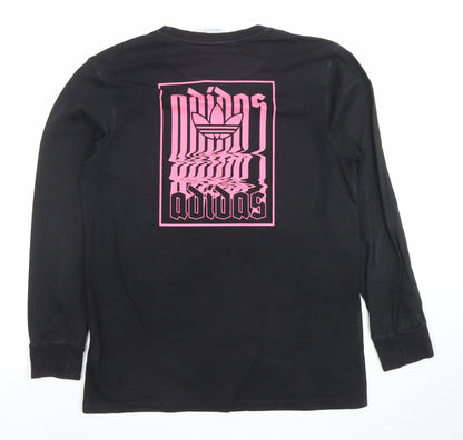 Womens UK Size 8 adidas Black Pullover Sweatshirt