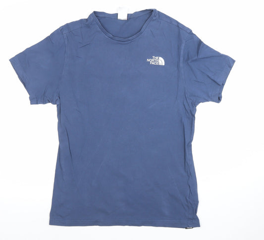 The North Face Men's Blue Cotton Short Sleeve Graphic T-Shirt Size S