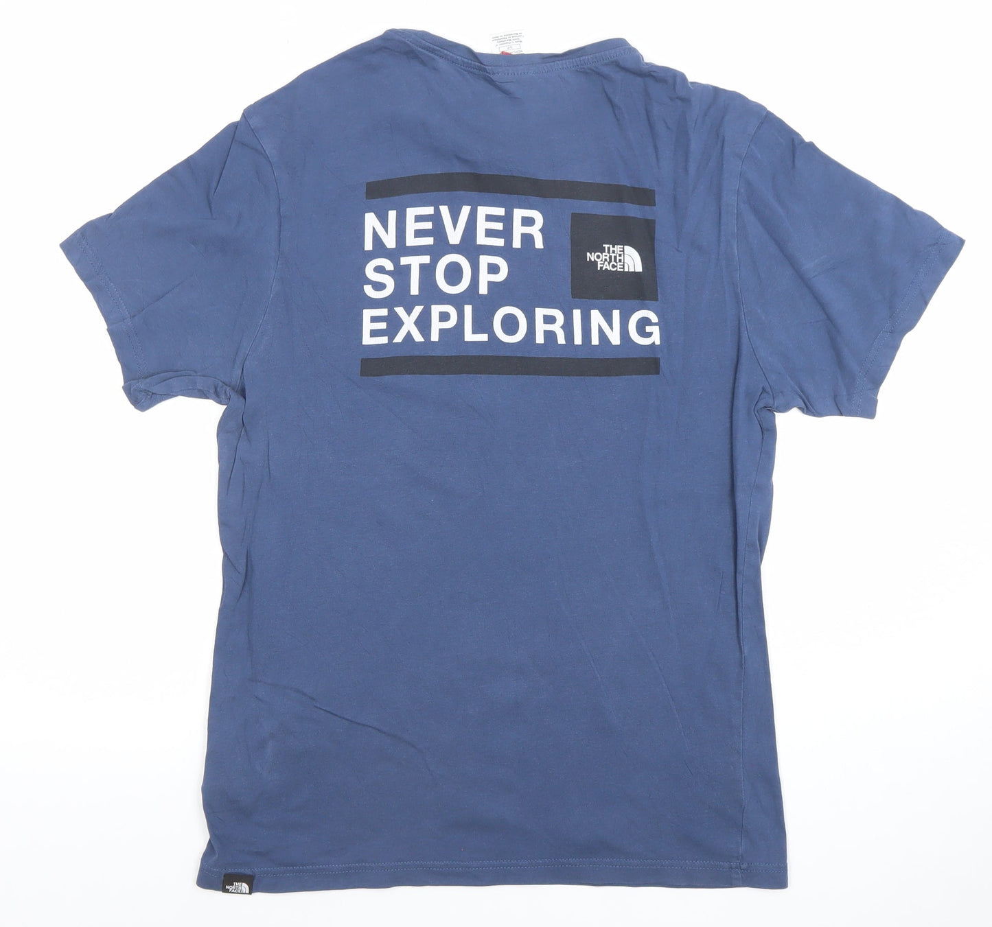 The North Face Men's Blue Cotton Short Sleeve Graphic T-Shirt Size S