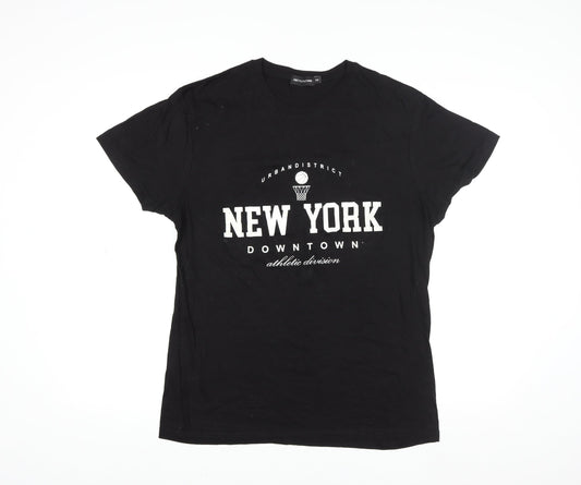 PrettyLittleThing Womens Black New York Graphic T-Shirt M