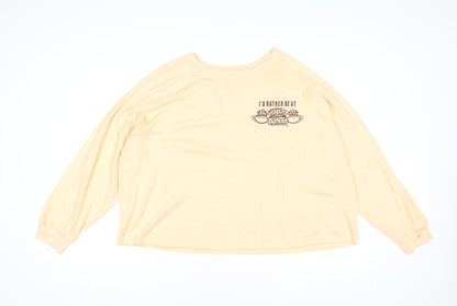 Womens UK Size L FRIENDS Beige Pullover Sweatshirt