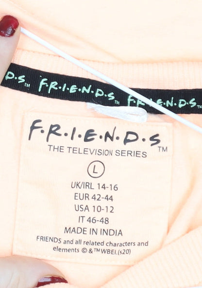 Womens UK Size L FRIENDS Beige Pullover Sweatshirt
