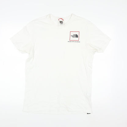 The North Face Mens White Cotton Crew Neck Short Sleeve T-Shirt M