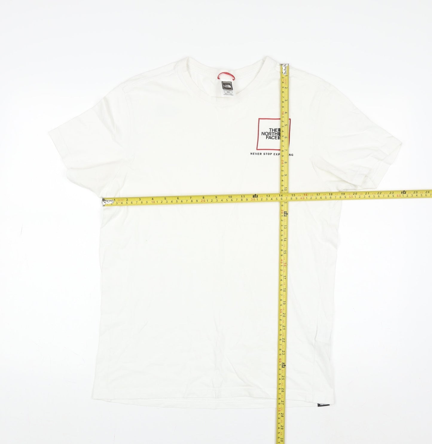 The North Face Mens White Cotton Crew Neck Short Sleeve T-Shirt M