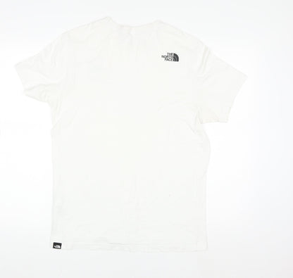 The North Face Mens White Cotton Crew Neck Short Sleeve T-Shirt M