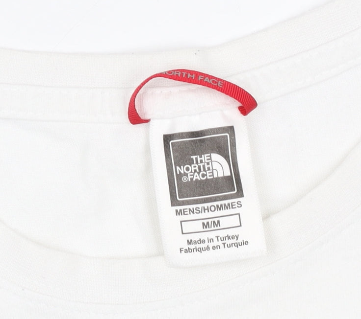 The North Face Mens White Cotton Crew Neck Short Sleeve T-Shirt M