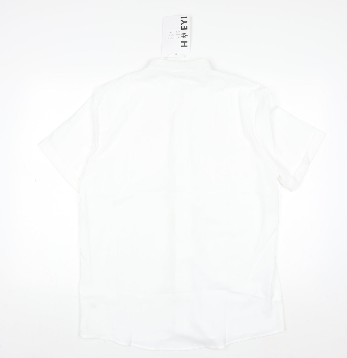 Womens UK Size M HYEYI White Basic Button-Up