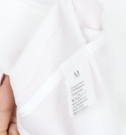 Womens UK Size M HYEYI White Basic Button-Up