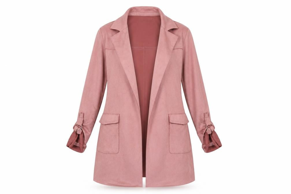 Womens UK Size S Bershka Pink Trench Coat
