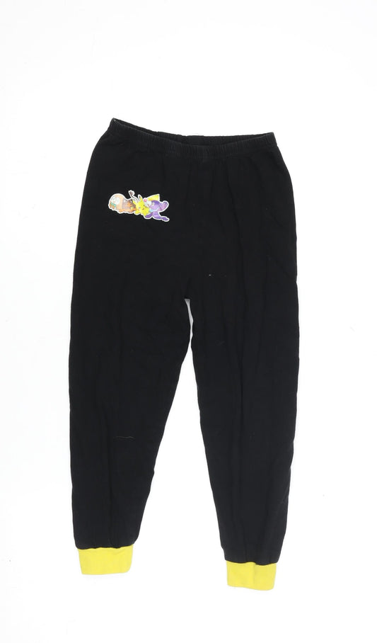 Boys UK Size 7-8 Years Character.com Regular Fit Jogger Black Trousers