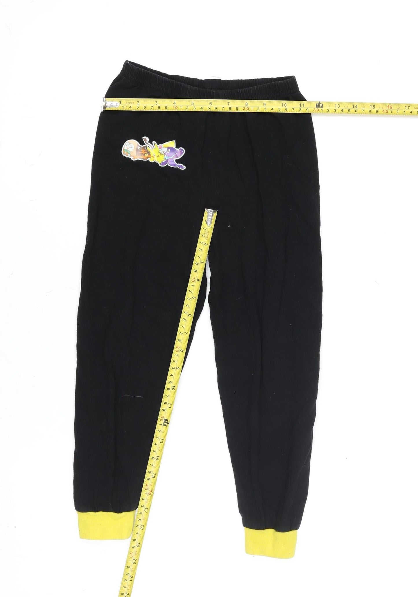 Boys UK Size 7-8 Years Character.com Regular Fit Jogger Black Trousers