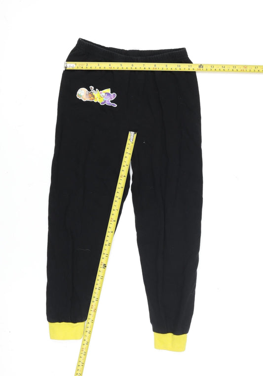 Boys UK Size 7-8 Years Character.com Regular Fit Jogger Black Trousers