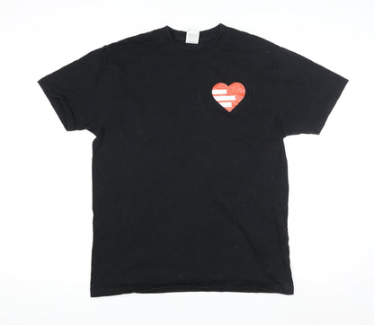 Mens UK Size S Russell Black  T-Shirt