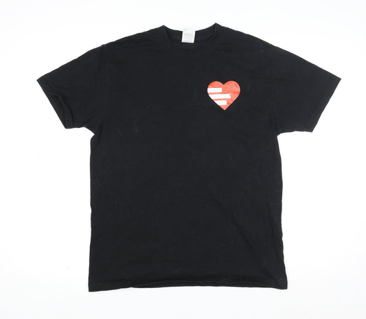 Mens UK Size S Russell Black  T-Shirt