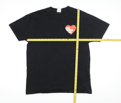 Mens UK Size S Russell Black  T-Shirt