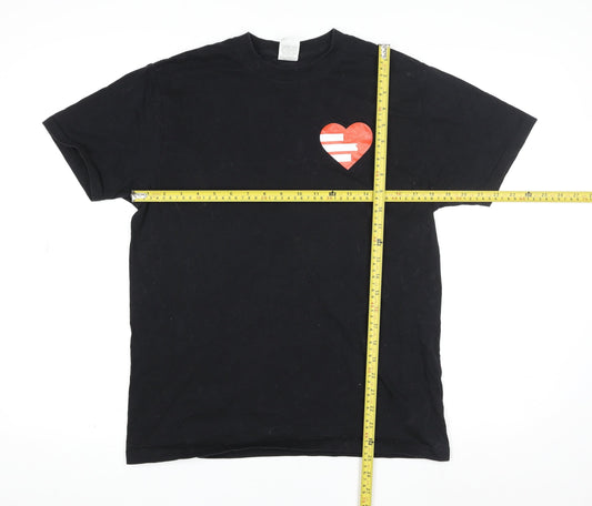 Mens UK Size S Russell Black  T-Shirt