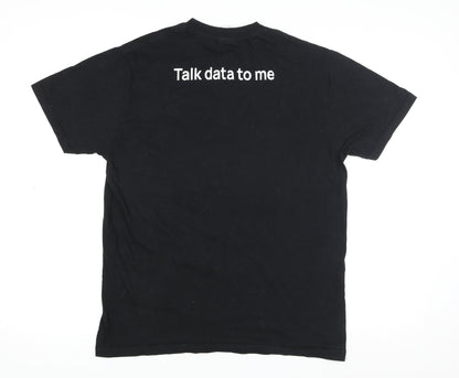 Mens UK Size S Russell Black  T-Shirt