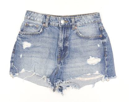 Primark Women’s Blue Denim High Rise Cut-Off Shorts Size 6