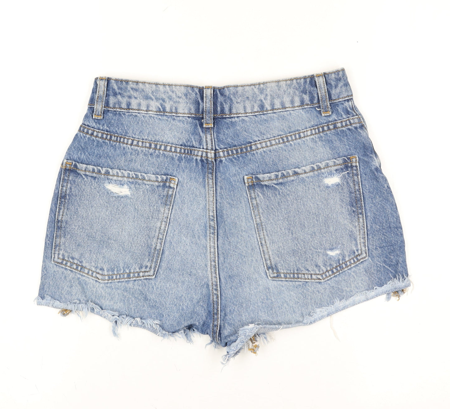 Primark Women’s Blue Denim High Rise Cut-Off Shorts Size 6
