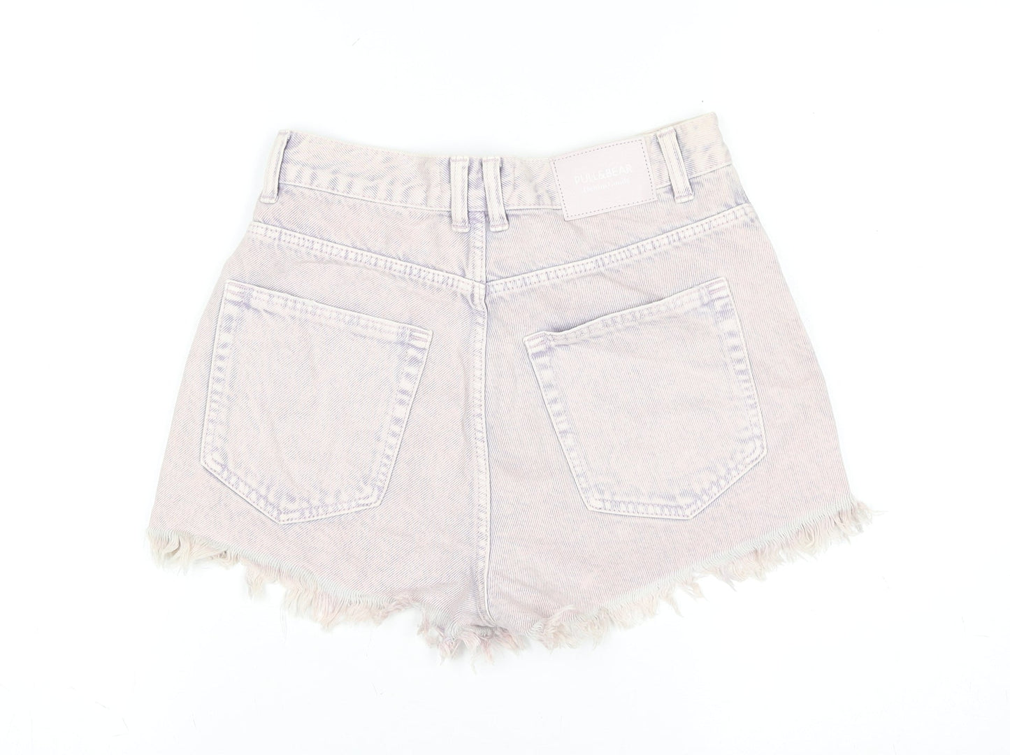 Pull & Bear Women Purple Size 6 High Rise Cut-Off Denim Shorts