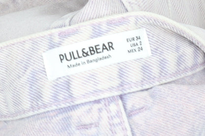 Pull & Bear Women Purple Size 6 High Rise Cut-Off Denim Shorts