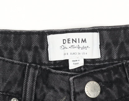 Womens UK Size 8 Miss Selfridge Mini Denim Skirt