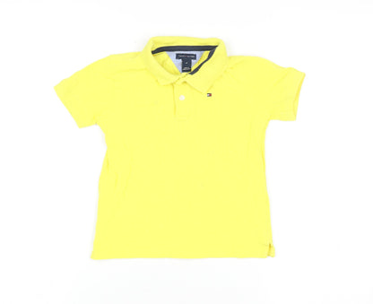 Teens UK Size 4 Tommy Hilfiger Yellow Basic Polo