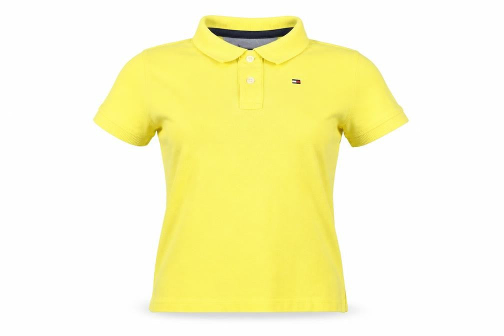 Teens UK Size 4 Tommy Hilfiger Yellow Basic Polo
