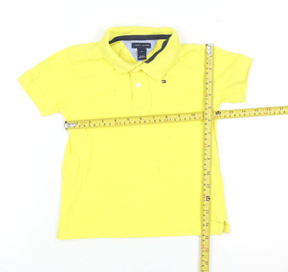 Teens UK Size 4 Tommy Hilfiger Yellow Basic Polo