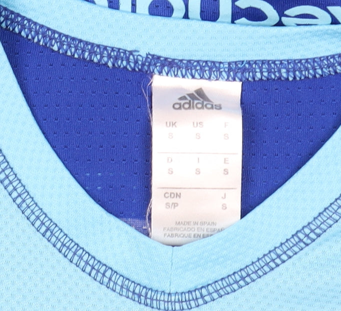 Adidas Men Blue S Athletic Running 10K Madrid T-Shirt