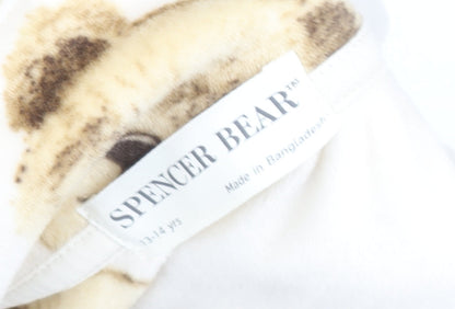 Marks and Spencer Girls Beige Teddy Bear Pyjama Set 13-14 Years Long Sleeve