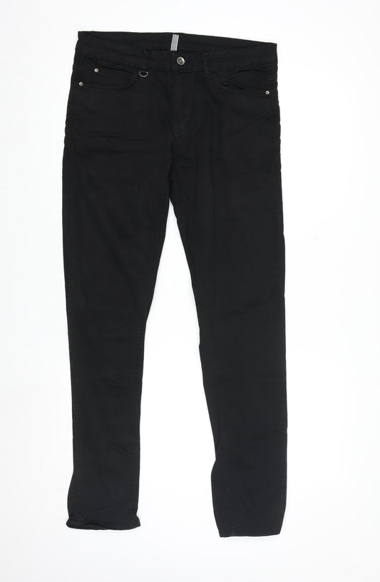 Mens UK Size M Zara Slim Fit Skinny Black Jeans